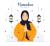 وکتور لایه باز EPS کارتونی ماه مبارک رمضان شامل زنی با حجاب اسلامی در حال دعا کردن و فانوس کد 5