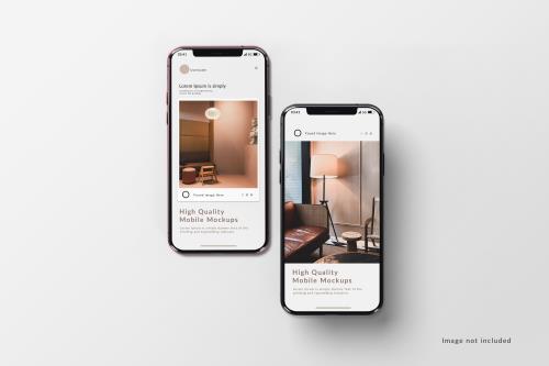 جذاب ترین موکاپ PSD موبایل ویژه پیش نمایش لوگو و وبسایت و برنامه های موبایل شامل موکاپ آیفون 