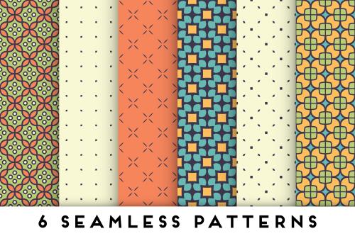 وکتور لایه باز EPS  پترن شامل طرح های رنگی متنوع و جذاب
