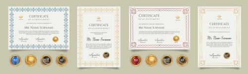 دانلود وکتور قالب تقدیر نامه و گواهینامه به صورت فایل لایه باز EPS