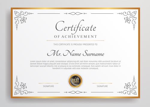 دانلود وکتور قالب تقدیر نامه و گواهینامه به صورت فایل لایه باز EPS