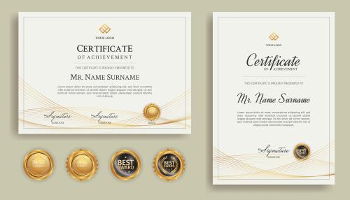 دانلود رایگان وکتور قالب تقدیر نامه و گواهینامه به صورت فایل لایه باز EPS