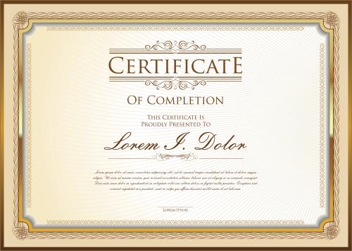 دانلود وکتور قالب تقدیر نامه و گواهینامه به صورت فایل لایه باز EPS