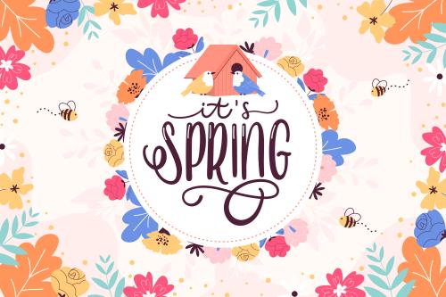 وکتور رایگان EPS و Ai ویژه فصل بهار مناسب برای بنر وبسایت به صورت لایه باز کد 3