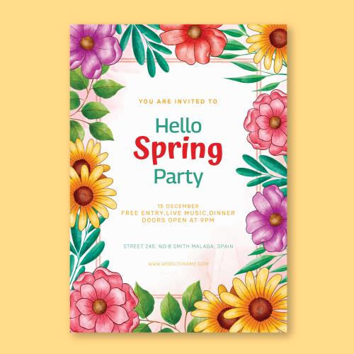 وکتور EPS و Ai بنر عمودی ویژه فرارسیدن فصل بهار به صورت لایه باز مناسب برای بنر وبسایت و پست و استوری اینستاگرام کد 5