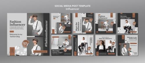 قالب رایگان فتوشاپ پست آماده اینستاگرام به صورت فایل PSD لایه باز مناسب برای مزون های لباس بانوان