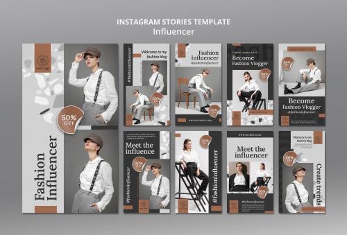 قالب فتوشاپ مینیمال استوری سیاه و سفید آماده اینستاگرام مناسب برای مزون های بانوان به صورت فایل PSD لایه باز 