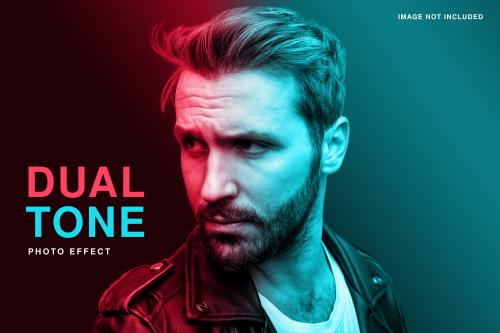 افکت فتوشاپ با تن دوگانه رنگ فایل Psd