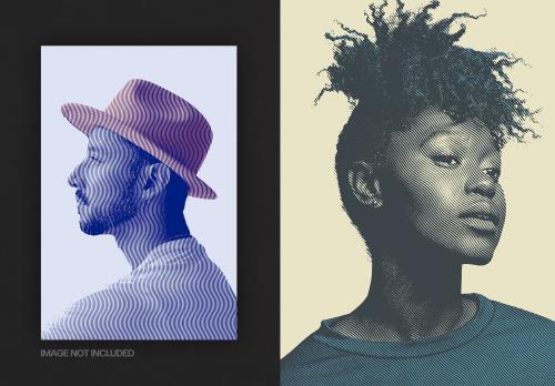 افکت فتوشاپ بافت Risograph برای طراحی و ویرایش عکس فایل PSD