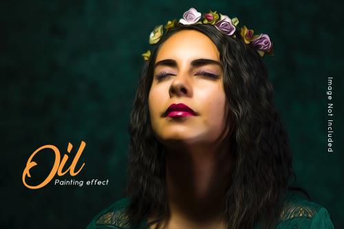 افکت فتوشاپ نقاشی رنگ روغن فایل PSD