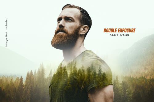 افکت رایگان فتوشاپ ویرایش عکس با نوردهی دوگانه و ترکیب عکس ها فایل PSD