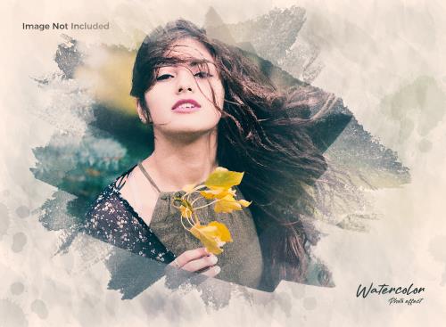 افکت رایگان فتوشاپ برای عکس بصورت نقاشی هنری آبرنگی فایل Psd