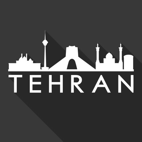 وکتور لایه باز نماد های شهر تهران شامل وکتور برج میلاد و برج میدان آزادی تهران به همراه جای متن برای نوشتن فایل EPS