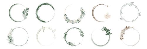 وکتور EPS لایه باز قاب های دایره ای و کادر برای نوشتن 