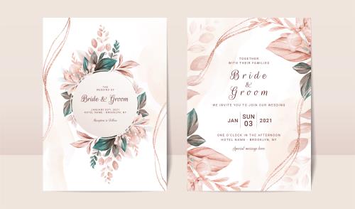 وکتور لایه باز EPS حاشیه گل و کادر برای نوشتن مناسب کارت پستال یا کارت دعوت کد 7