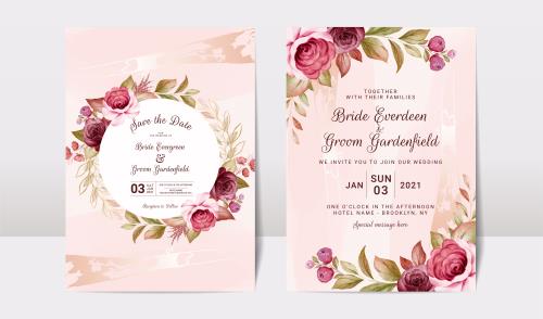 وکتور لایه باز EPS حاشیه گل و کادر برای نوشتن مناسب کارت پستال یا کارت دعوت کد 8