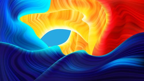 وکتور EPS لایه باز پس زمینه انتزاعی با تم آبی و زرد و قرمز 