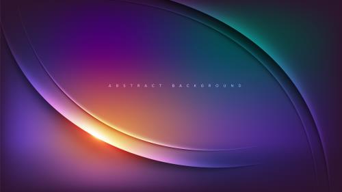 وکتور EPS لایه باز پس زمینه انتزاعی با تم سبز و بنفش و نارنجی و آبی