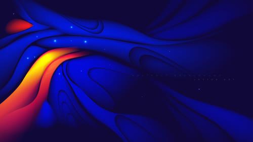 وکتور EPS لایه باز پس زمینه انتزاعی با تم آبی و نارنجی و زرد