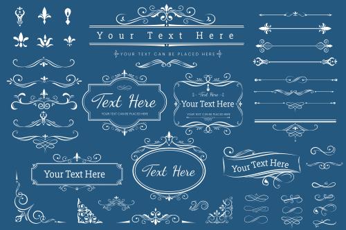 وکتور EPS لایه باز قاب و کادر برای نوشتن در طرح های مختلف کد 3