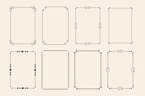 وکتور رایگان EPS لایه باز قاب و کادر برای نوشتن در طرح های متفاوت