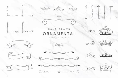 وکتور EPS لایه باز قاب و کادر برای نوشتن و المان های متفاوت