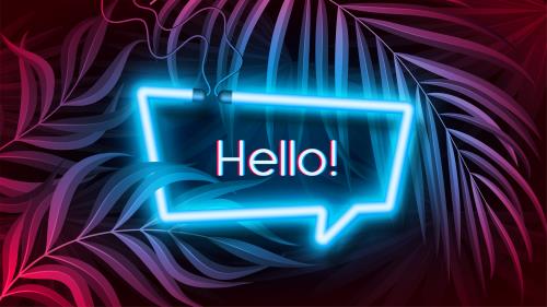 وکتور EPS لایه باز قاب نئونی و کادر برای نوشتن کد 2