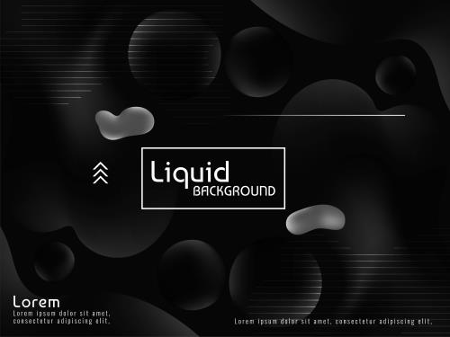 وکتور EPS لایه باز پس زمینه انتزاعی به شکل مایع با تم مشکی 