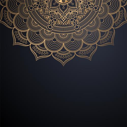 وکتور EPS لایه باز پس زمینه حاشیه و جا برای نوشتن با تم مشکی و طلایی