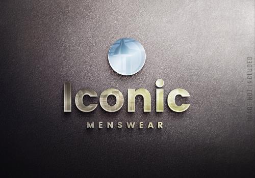 موکاپ لایه باز جهت نمایش لوگو و آرم به زمینه تیره فایل PSD با لایه بندی حرفه ای