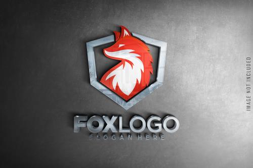 موکاپ رایگان لاکچری برای نمایش لوگو فایل PSD لایه باز با لایه بندی با زمینه تیره 