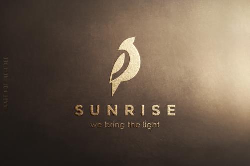 موکاپ جذاب و لاکچری PSD جهت نمایش لوگو به صورت لایه باز با لایه بندی حرفه ای با زمینه مشکی طلایی