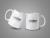 موکاپ فتوشاپ رایگان ماگ و لیوان دسته دار سفید به همراه سایه از نمای کنار فایل PSD
