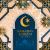 وکتور لایه باز EPS و Ai ویژه ماه مبارک رمضان شامل ماه و ستاره طلایی و مسجد و حاشیه رنگی