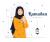وکتور لایه باز EPS کارتونی ماه مبارک رمضان شامل زنی با حجاب اسلامی در حال دعا کردن و فانوس کد 1