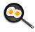 وکتور رایگان تخم مرغ و نیمرو روی ماهیتابه فایل EPS لایه باز