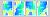 وکتور EPS لایه باز بنر انتزاعی عمودی با تم لایه ای سبز و نارنجی و زرد با پس زمینه آبی