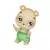 دانلود وکتور EPS خرس تدی قهوه‌ای کارتونی بامزه با شلوارک سبز که میخندد و دست تکان می‌دهد به صورت لایه باز 24693