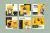 دانلود فایل EPS و AI مجموعه قالب پست اینستاگرام مشکی و زرد و سفید به صورت لایه باز 24893