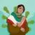 وکتور EPS و AI تصویرسازی دستی زن ایرانی 27015