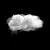 وکتور ابر سفید تک در پس زمینه مشکی جدا شده از تصویر وکتور ابر کومولوس به صورت لایه باز 25093