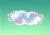 دانلود فایل EPS ابر سفید تکی روی پس زمینه آبی وکتور ابر کومولوس 25094
