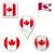 وکتور EPS مجموعه آیکون های پرچم ملی کانادا 25112