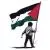 وکتور رایگان EPS کودک فلسطینی ایستاده با پرچم فلسطین 25192