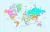 وکتور EPS نقشه جهان با نام کشورها 25200