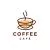 وکتور EPS لوگو کافه و فنجان قهوه جدا شده از پس زمینه سفید به صورت لایه باز 25296