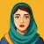 وکتور EPS زن با روسری سبز 27565