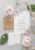 فایل PSD دعوتنامه عروسی طراحی شده با گل و گیاهان مختلف به صورت رایگان 25662