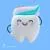 تصویر سه بعدی شخصیت کارتونی دندان ناز به همراه خمیر دندان فایل PSD لایه باز با لایه بندی	