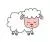 طرح گرافیکی شخصیت کارتونی گوسفند شیرین خنده خندان ناز وکتور ممتاز